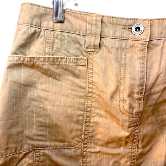 Vintage ESPRIT 90s Y2K Cotton Pinstripe Mini Skirt with Pleats - Picture 2 of 8